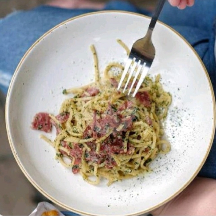 Spaghetti Goreng Bakso Pedes