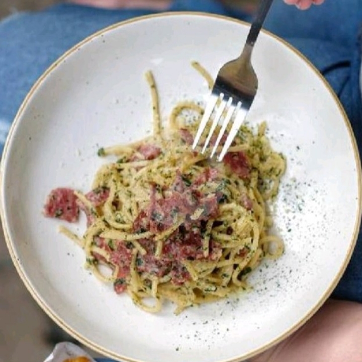 Spaghetti Goreng Cumi Pedas