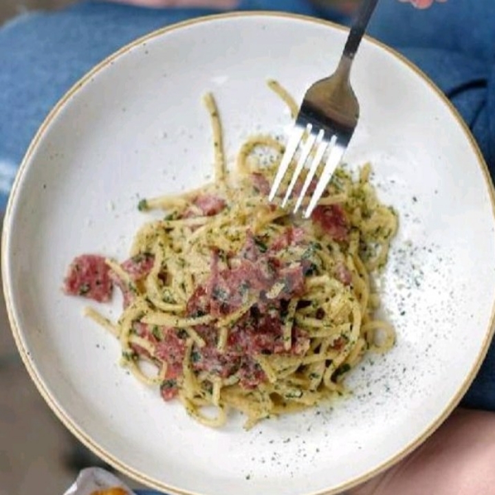 Spaghetti Goreng Seafood Pedas