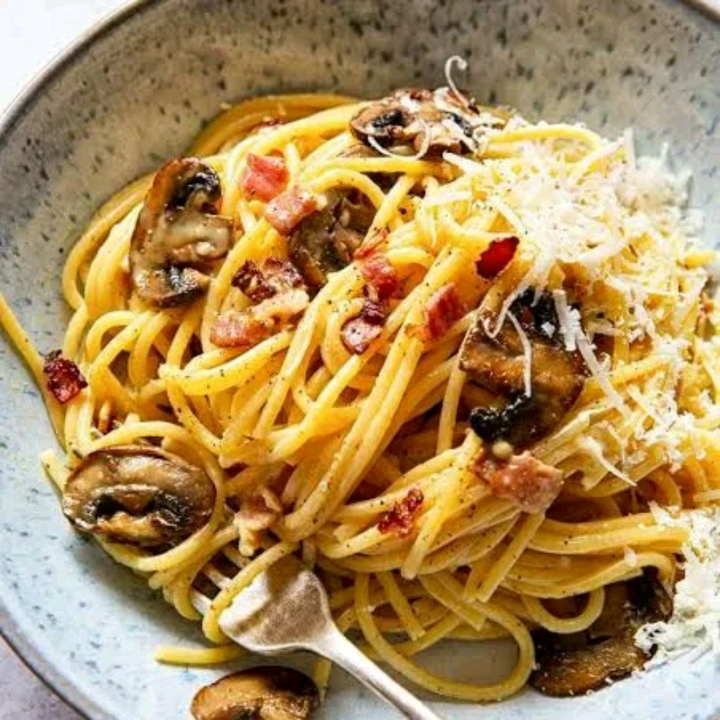 Spaghetti Smoked Beef Mushroom