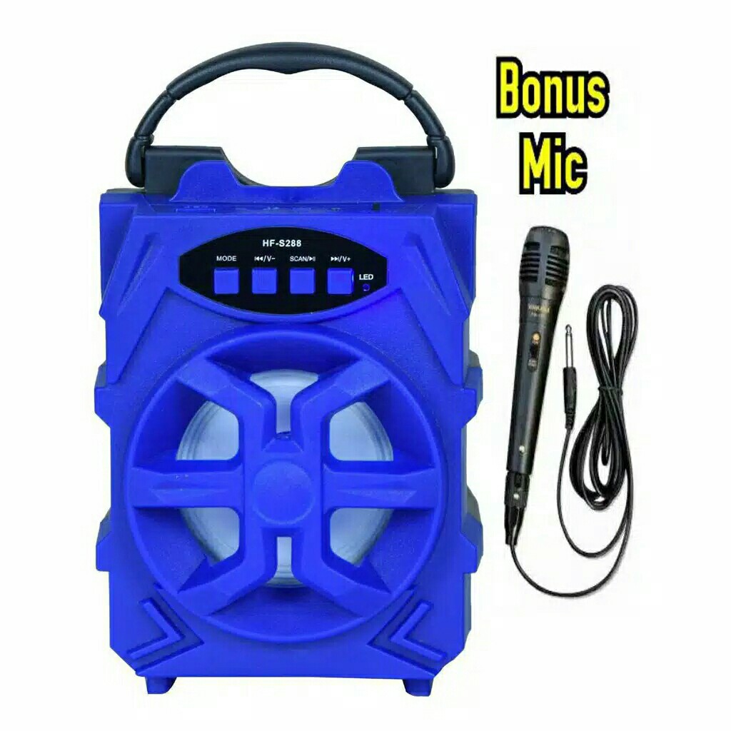 Speaker Bluetooth Karaoke S288 Gratis Mic 3