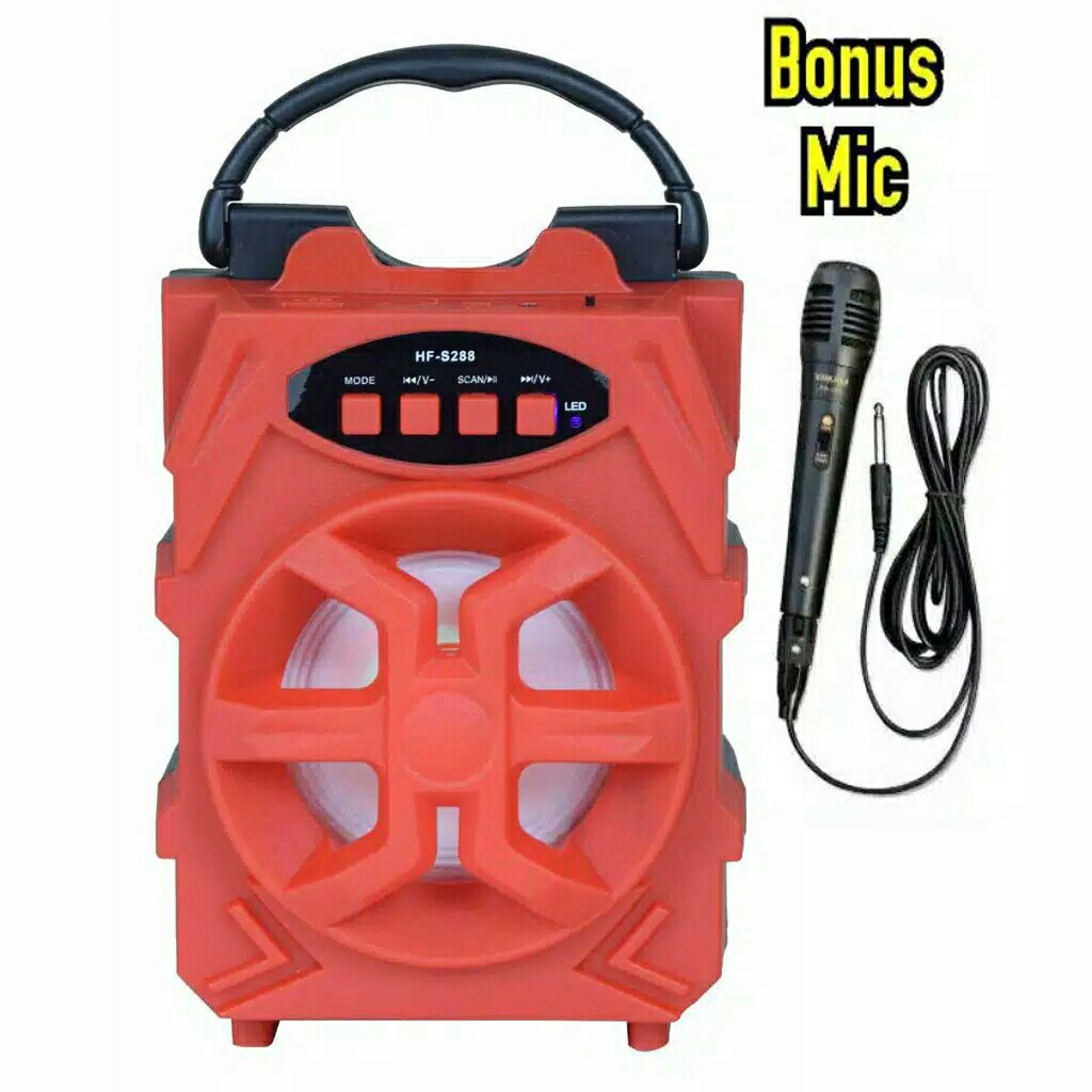 Speaker Bluetooth Karaoke S288 Gratis Mic 4