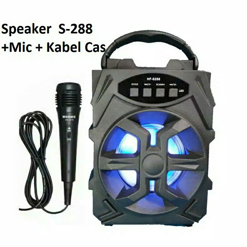 Speaker Bluetooth Karaoke S288 Gratis Mic 5