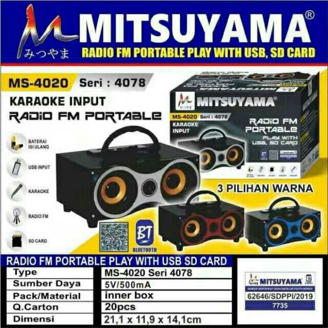 Speaker Bluetooth MITSUYAMA MS-4078