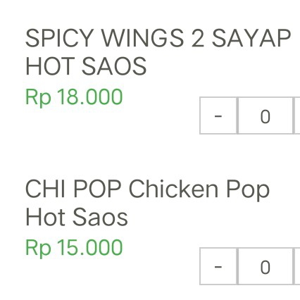 Spicy Wing 2 Sayap Hot Saos