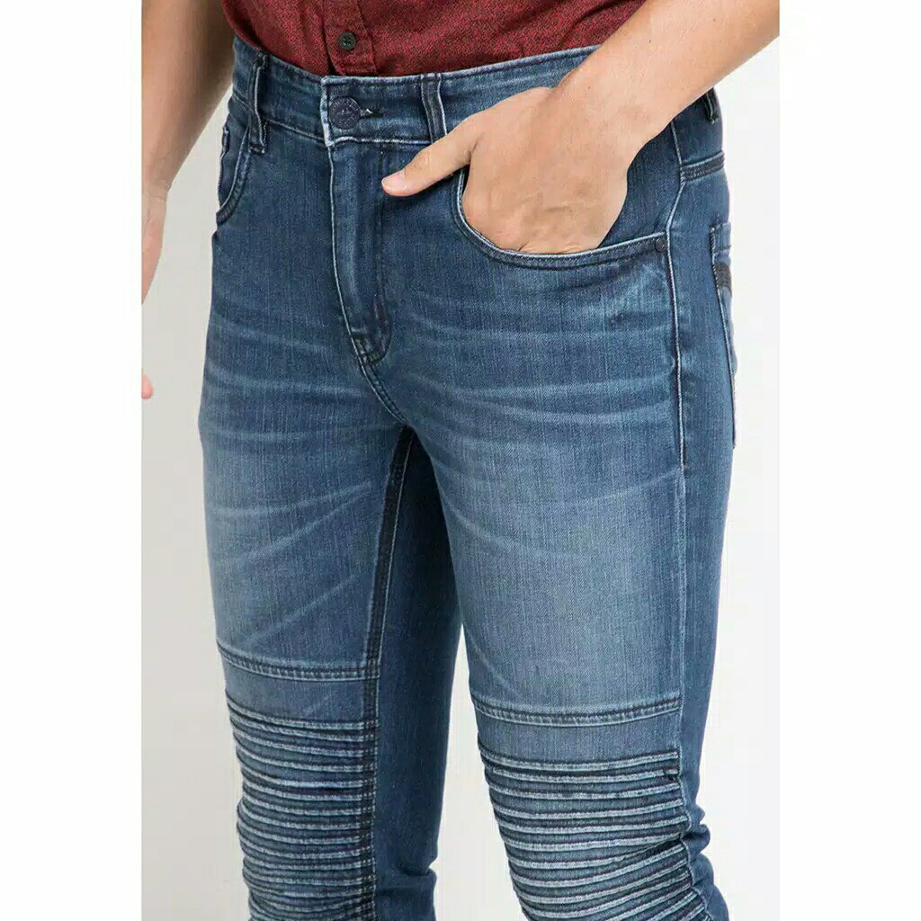 Spyderbilt Celana Jeans Pria Biru Blueno MPND095-BLU Planets 3