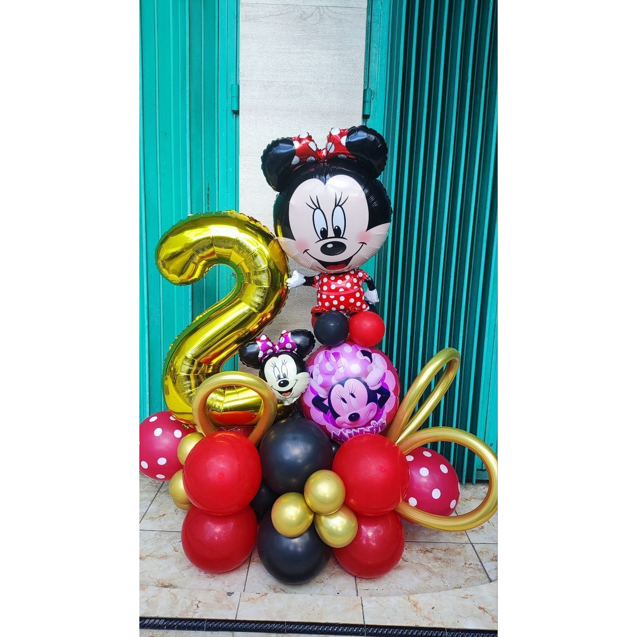 Stand Buket Balon Minnie Mouse