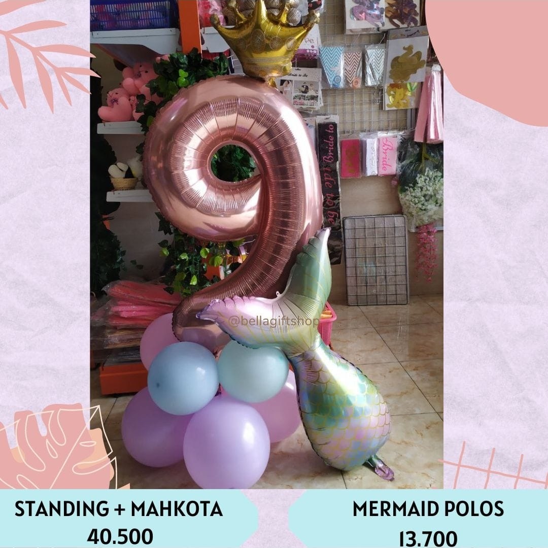 Standing Mahkota  Thema Mermaid