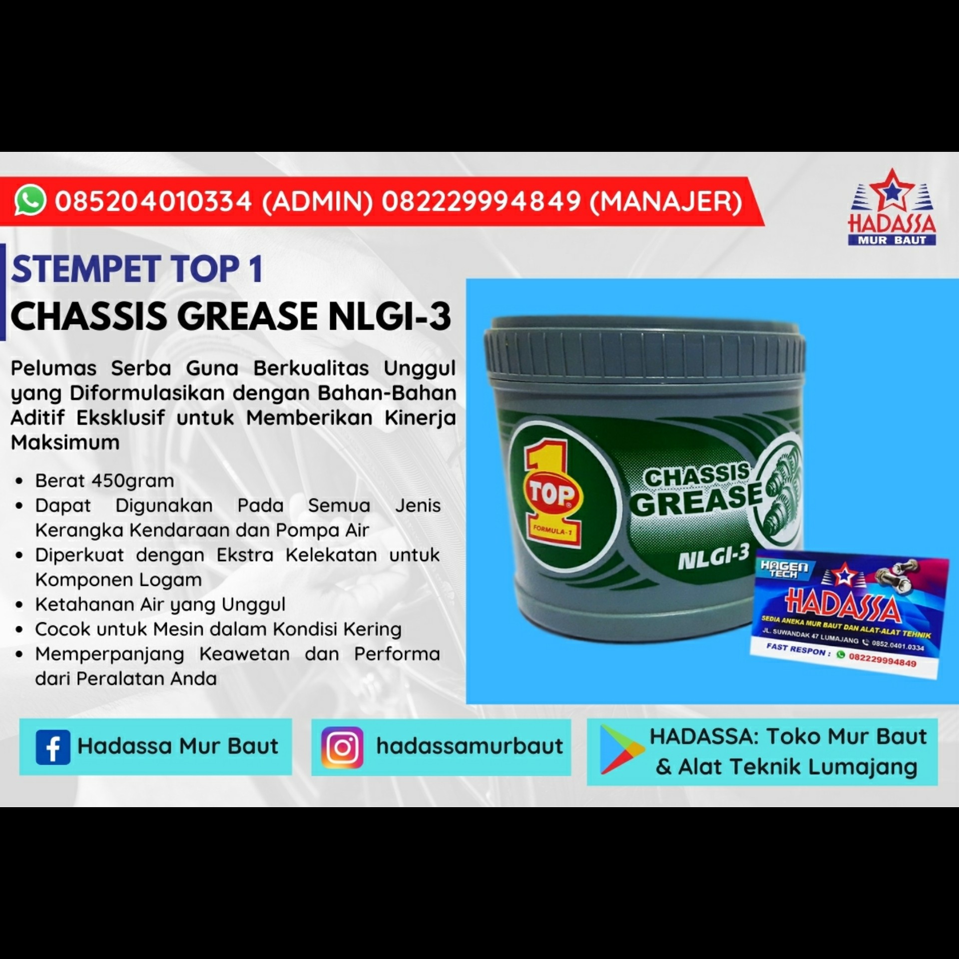 Stempet Top 1 Chasis Grease NLGI-3