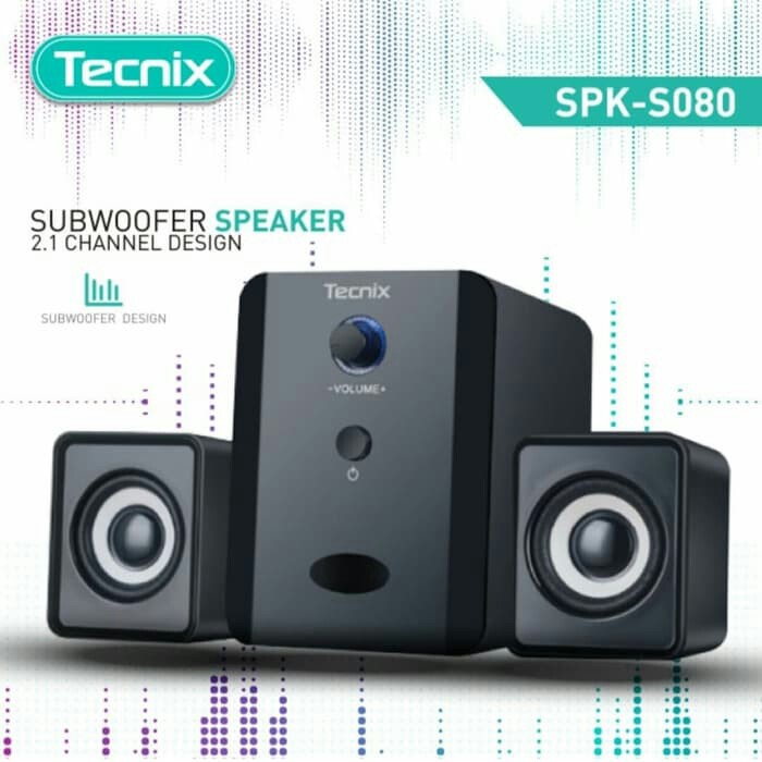 Stereo Komputer Channel Subwoofer USB Speaker Tecnix USB Original