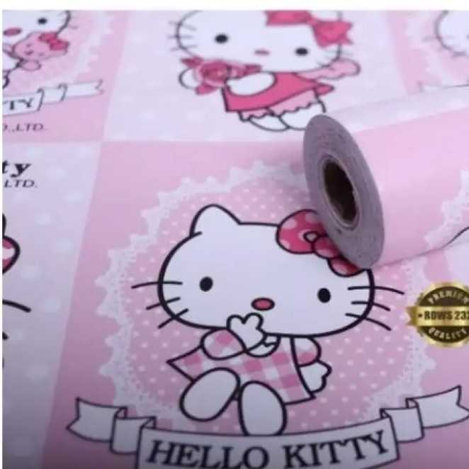 Sticker Wallpaper- Hello Kity Isi 4 Roll 45cmx10m