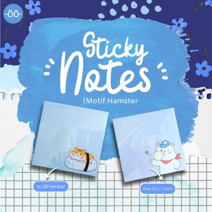 Sticky Notes Hamster Lucu