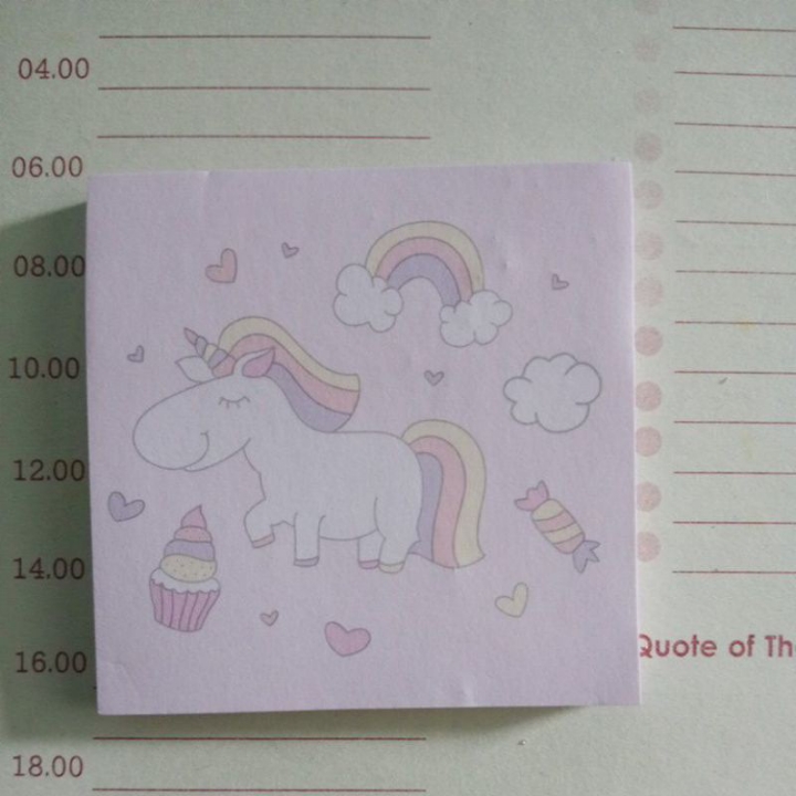 Sticky Notes Unicorn Pink Lucu 3