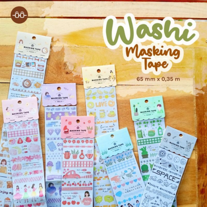 Stiker Journaling Bahan Washi