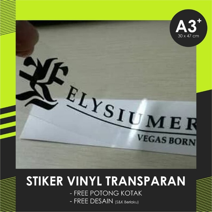 Stiker Vinyl Transparan 