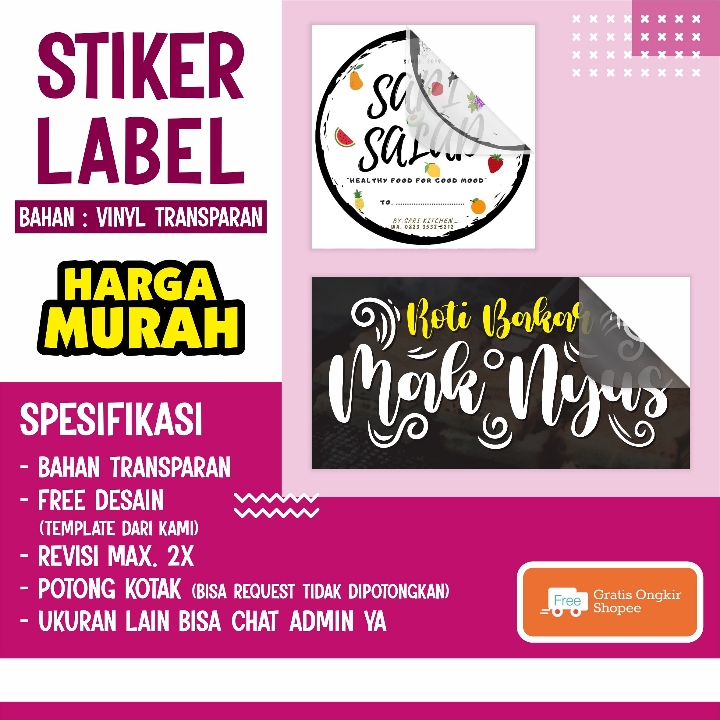 Stiker Vinyl Transparan  2