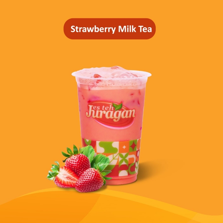 Minuman Strawberry Milk Tea Reguler