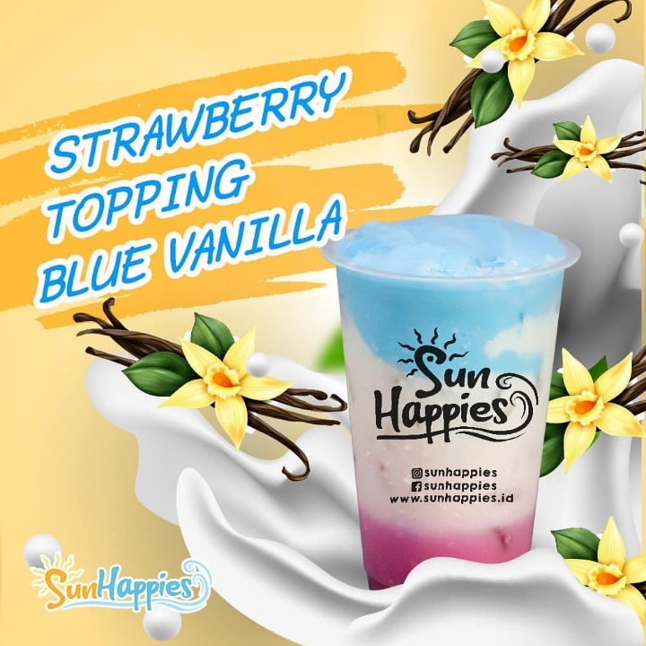 Strawberry Toping Blue Vanilla