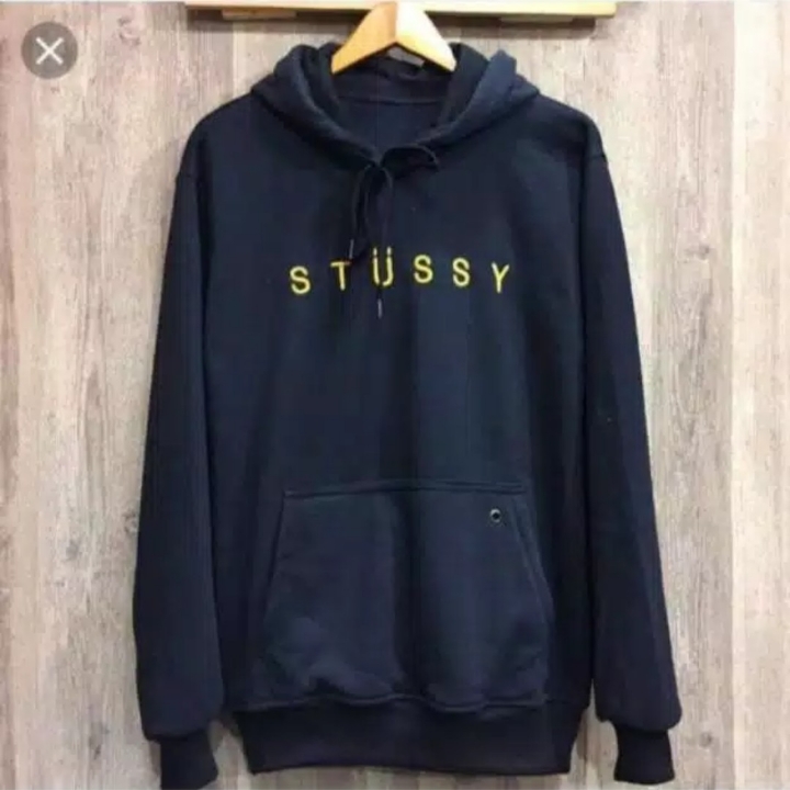 Stussy oblong bordir  hoodie pria 2