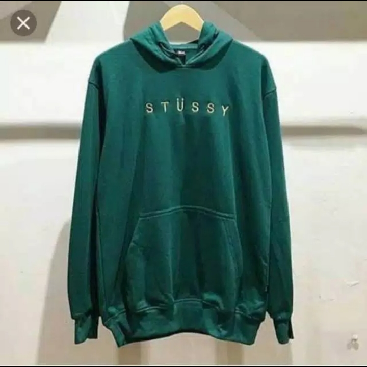 Stussy oblong bordir  hoodie pria 3