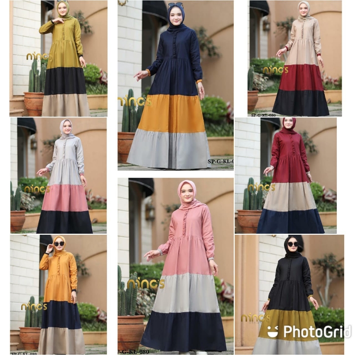 Style Gamis 3 Warna