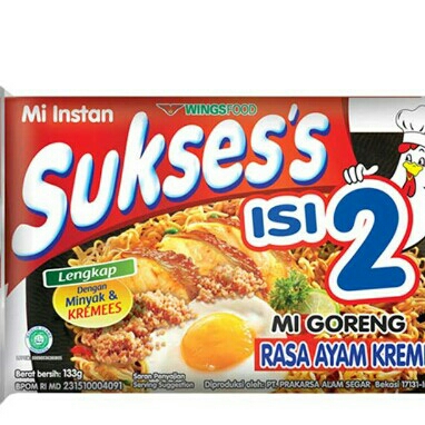 Suksess Mie Goreng Ayam Kremes Isi 2 133g