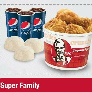 Super Family 5 Ayam 3 Nasi 3 Soft Drink