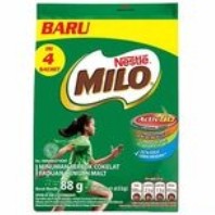 Susu - Milo serbuk Coklat 4x22gr