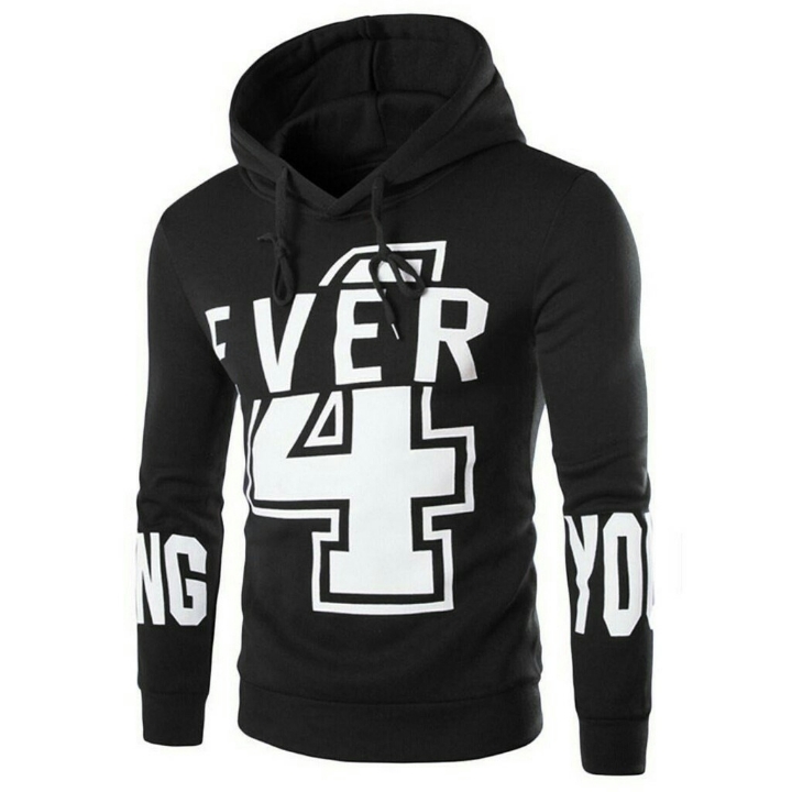 Sweater Hoodie Forever Hitam