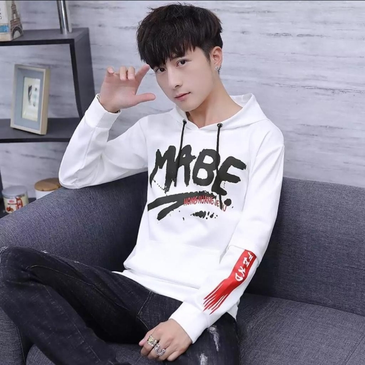 Sweater Hoodie Mabe Putih