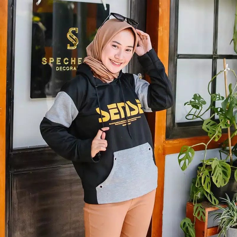 Sweater Pria Sense Hoodie Fleece 4