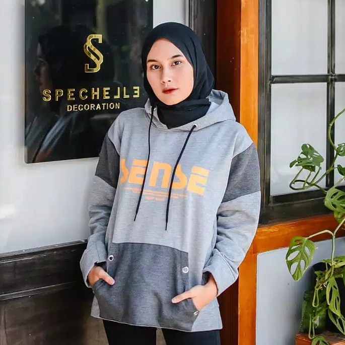 Sweater Pria Sense Hoodie Fleece 5