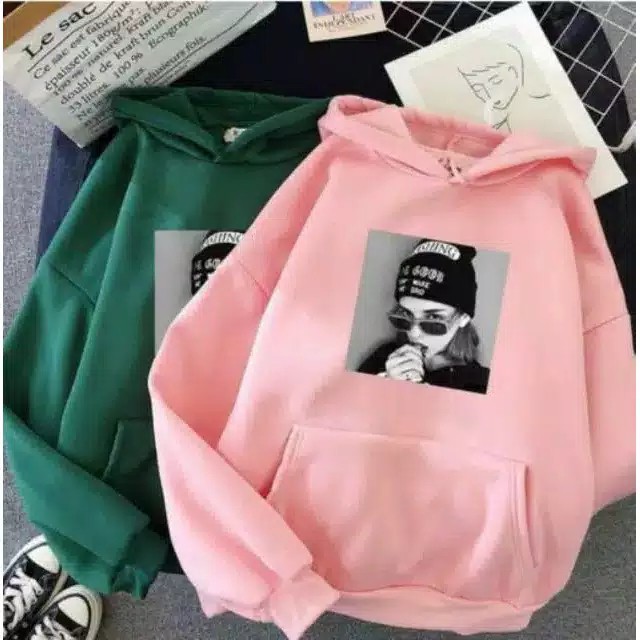 Sweater Wanita Moment Girl Hoodie Sweater Fleece 2