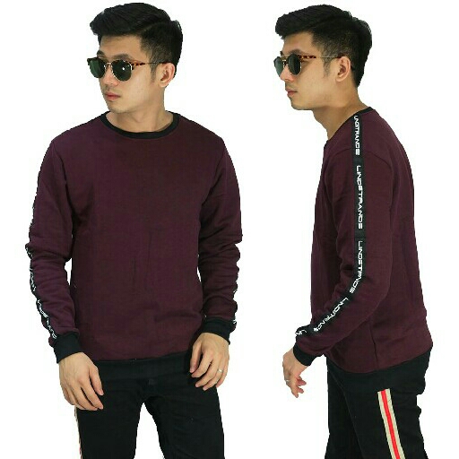 Sweatshirt Track Strap Maroon