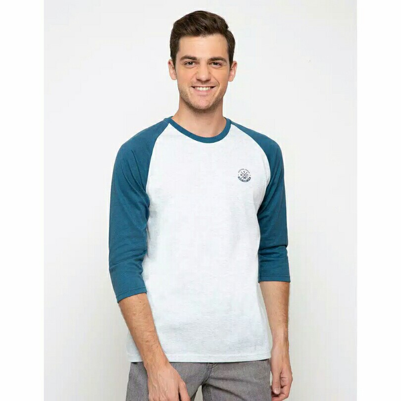 T Zone T-Shirt Basic Raglan Lengan 3 Per 4 Print 2