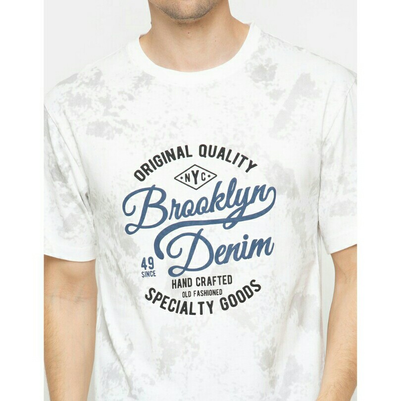 T Zone T-shirt Print Brooklyn Denim - Putih