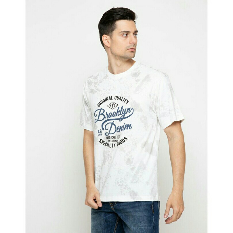 T Zone T-shirt Print Brooklyn Denim - Putih 2