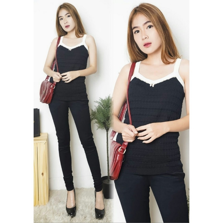 TANKTOP KNITTED BLACK