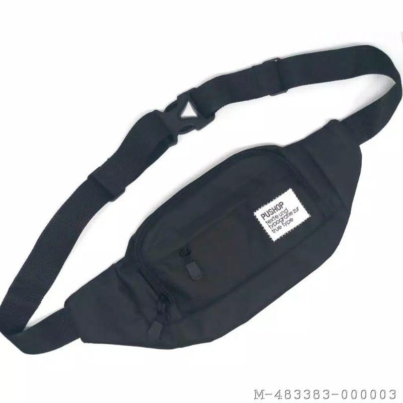 TAS PINGGANG WAISTBAG MINI BLACK KASUAL CORDURA