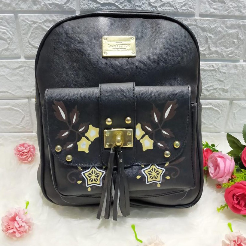 TAS RANSEL WANITA MOTIF SAYUR