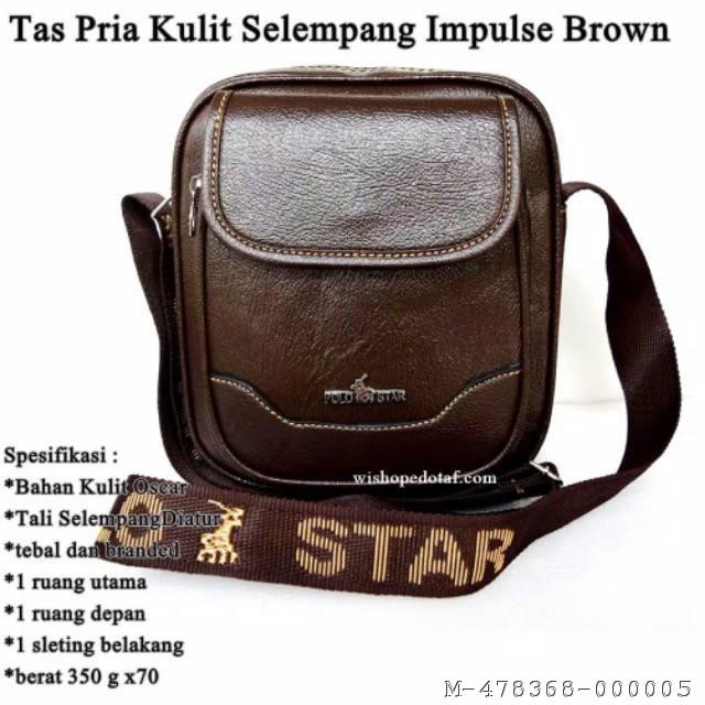 TAS SELEMPANG PRIA IMPULS BAHAN KULIT 2