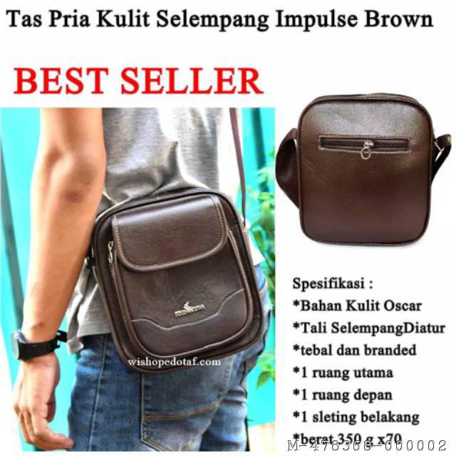 TAS SELEMPANG PRIA IMPULS BAHAN KULIT 4