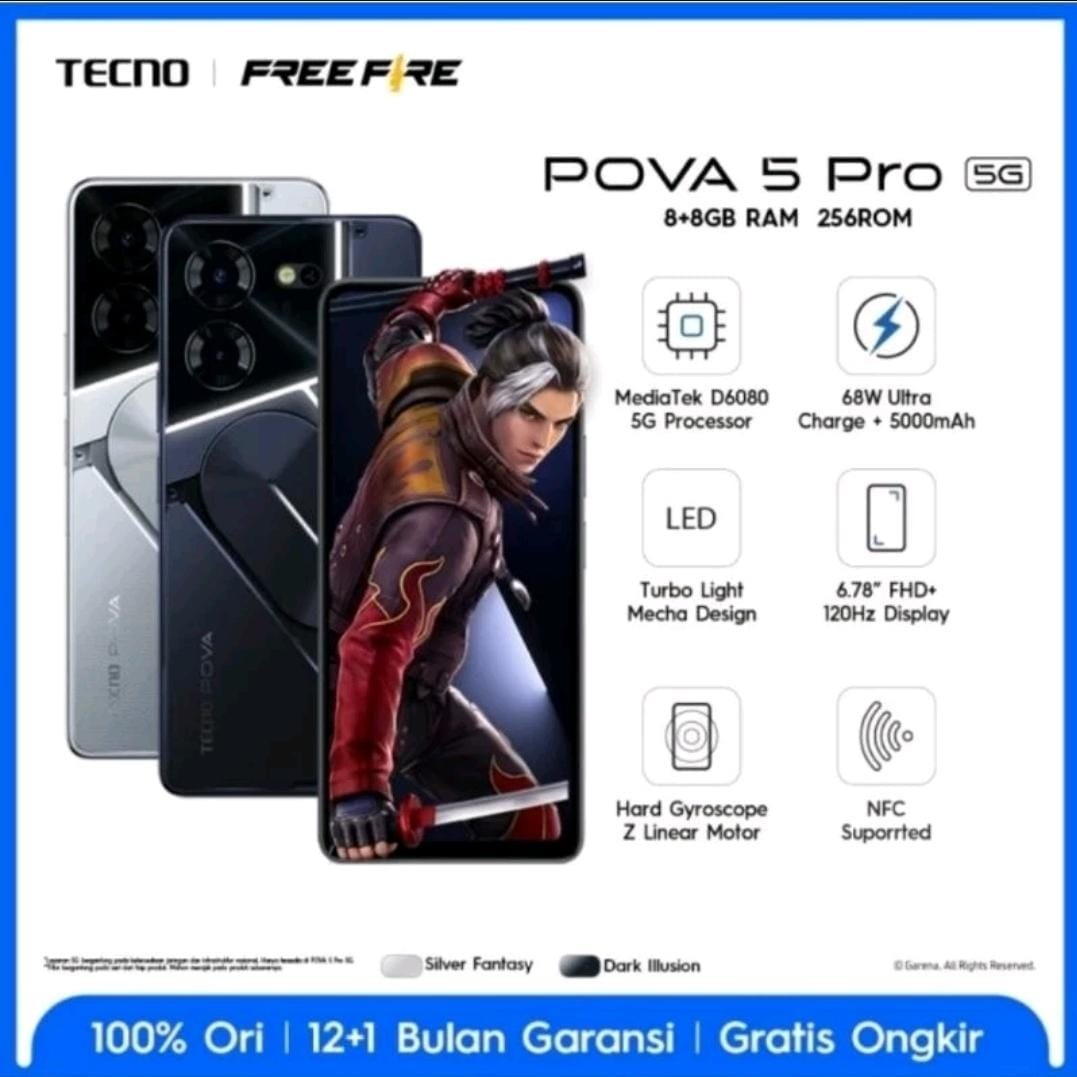 TECNO POVA 5 PRO 5G RAM 8 GB ROM 256 GB