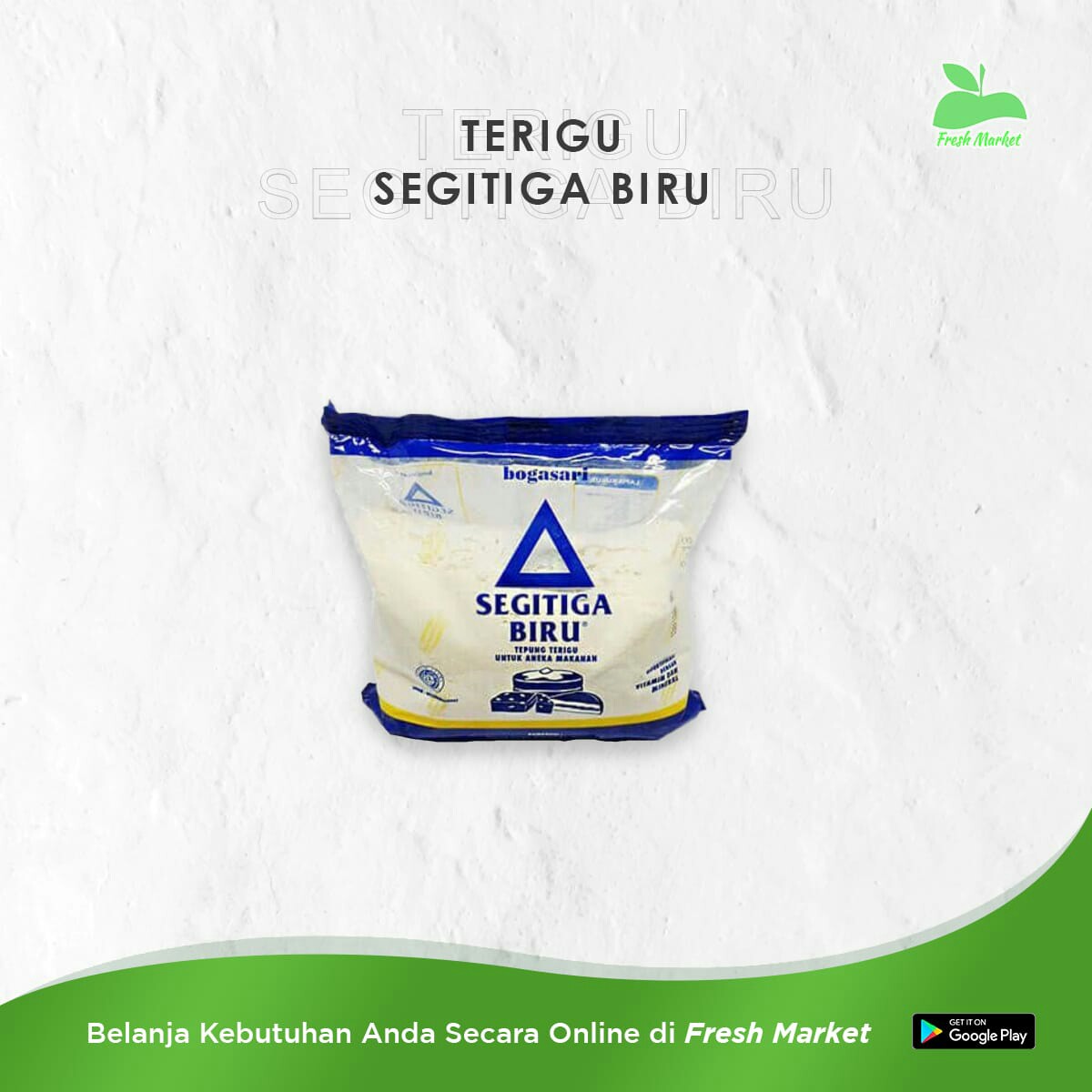 TERIGU SEGI TIGA BIRU NON KEMASAN 500 GRAM