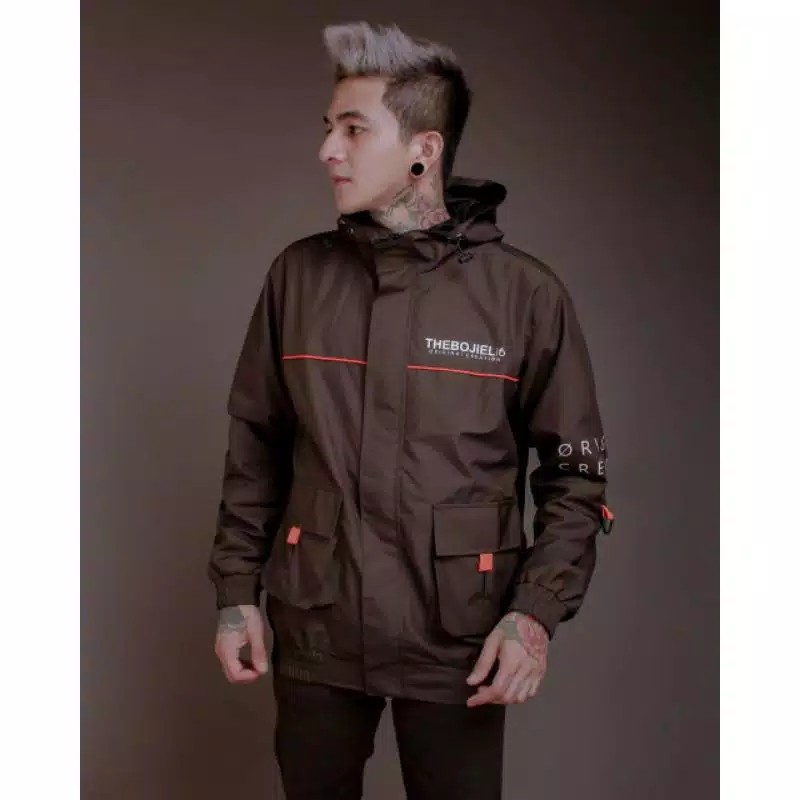 THE BOJIEL ORIGINAL JAKET WATERPROOF OUTDOOR PARKA CARGO 5