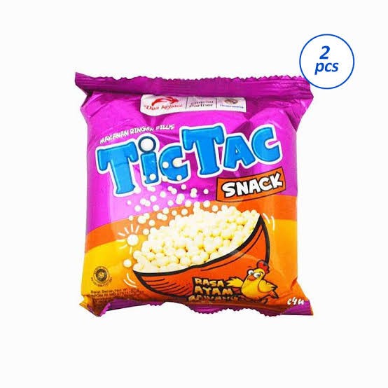 TIC TAC SNACK PILUS RASA AYAM BAWANG AL-FOIL 18 GR