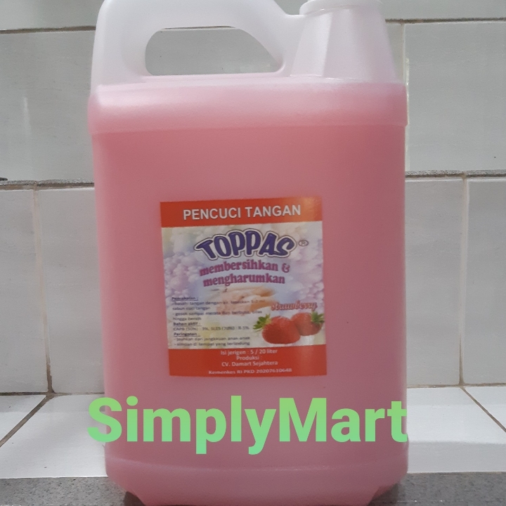 TOPPAS hand soap Strowbery 5 LiterPromo Stok terbatas