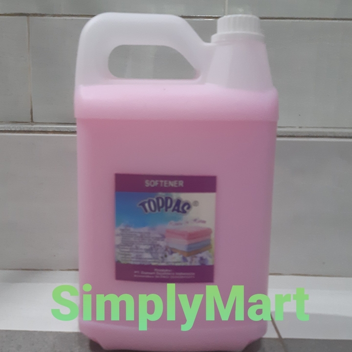 TOPPAS softener pink aroma lembut 5LtrPromo Stok terbatas