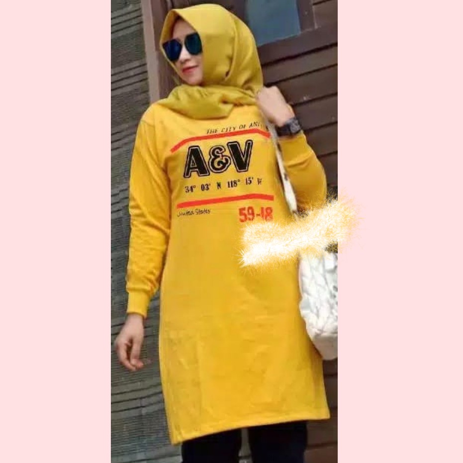 TUNIK AV BAHAN BABYTERRY UKURAN ALL SIZE FIT TO L 1R 2