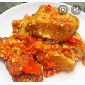 Tahu Jamblem Sambel Geprek